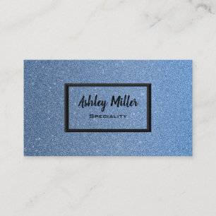 Elegant glitter blue sky business card