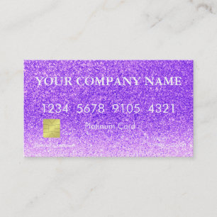 Elegant Glitter Credit Card