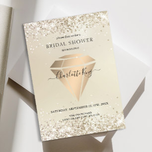 Elegant Glitter Diamond Einladung Invitation