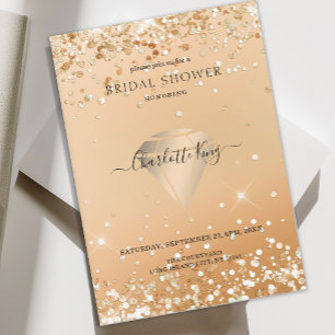 Elegant Glitter Diamond Einladung Invitation