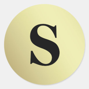 Elegant Glitter Gold Monogram Envelope Seal
