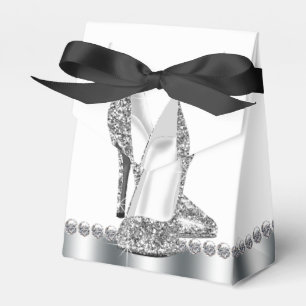 Elegant Glitter High Heel Shoe Favour Box