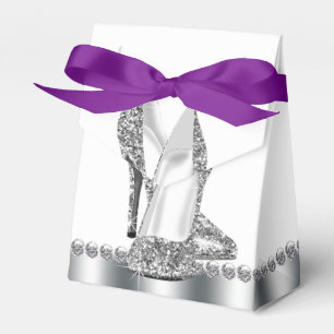 Elegant Glitter High Heel Shoe Favour Box