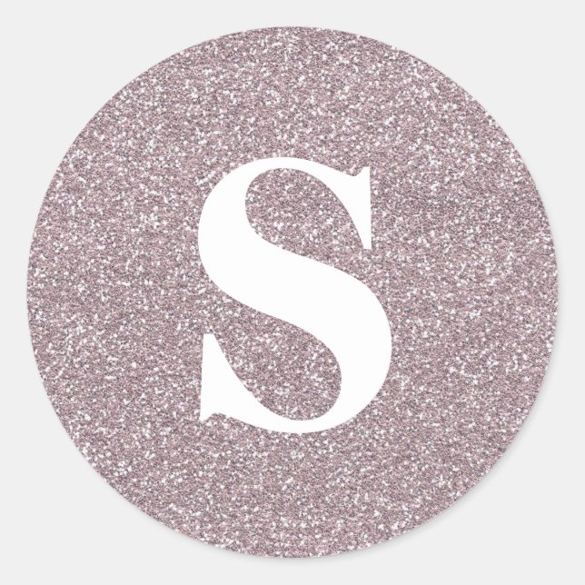 Elegant Glitter Monogram Envelope Seal (Front)