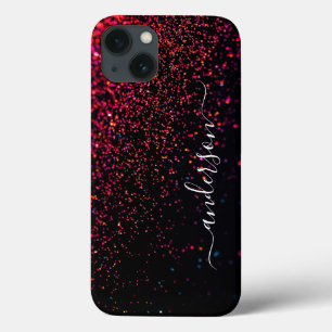 Elegant Glitter monogrammed Name iPhone 13 Case