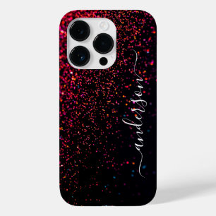 Elegant Glitter monogrammed Name Case-Mate iPhone 14 Pro Case