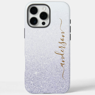 Elegant Glitter monogrammed Name iPhone 16 Pro Max Case