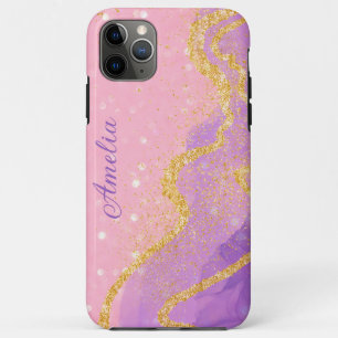 Elegant Glitter monogrammed Name iPhone 11 Pro Max Case