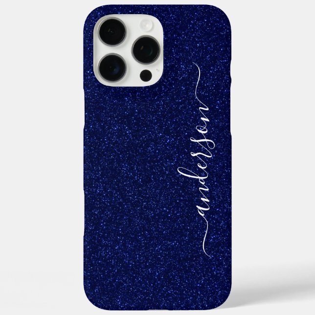 Elegant Glitter monogrammed Name Case-Mate iPhone Case (Back)