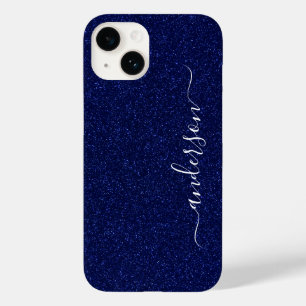 Elegant Glitter monogrammed Name Case-Mate iPhone 14 Case