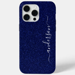 Elegant Glitter monogrammed Name iPhone 15 Pro Max Case