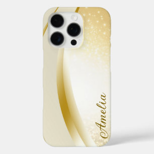 Elegant Glitter monogrammed Name iPhone 16 Pro Case