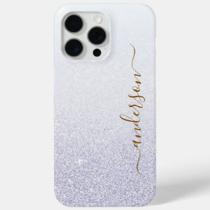 Elegant Glitter monogrammed Name iPhone 15 Pro Max Case