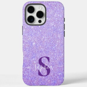 Elegant Glitter monogrammed Name iPhone 16 Pro Max Case