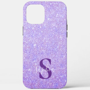 Elegant Glitter monogrammed Name iPhone 12 Pro Max Case