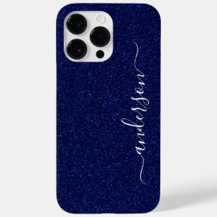 Elegant Glitter monogrammed Name Case-Mate iPhone 14 Pro Max Case