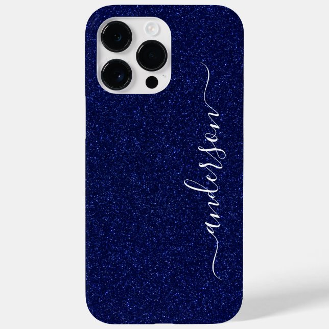 Elegant Glitter monogrammed Name Case-Mate iPhone Case (Back)