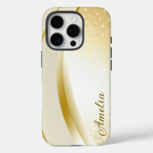 Elegant Glitter monogrammed Name iPhone 16 Pro Case