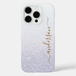 Elegant Glitter monogrammed Name iPhone 16 Pro Case