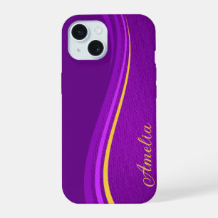 Elegant Glitter monogrammed Name iPhone 15 Case