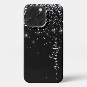 Elegant Glitter monogrammed Name iPhone 13 Pro Case