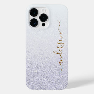 Elegant Glitter monogrammed Name iPhone 14 Pro Max Case