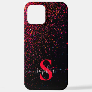 Elegant Glitter monogrammed Name iPhone 12 Pro Max Case