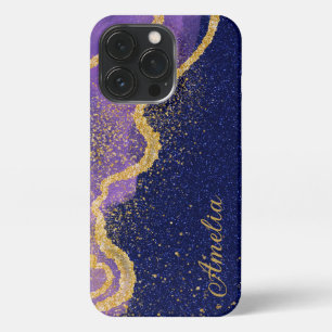 Elegant Glitter monogrammed Name iPhone 13 Pro Case