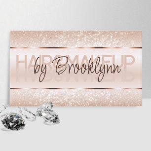 Elegant Glitter Product Labels Light Rose Gold  Business Card
