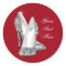Elegant Glitter Red High Heel Shoe Stickers