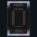 Elegant Glitter Saloon both sides Flyer<br><div class="desc">An elegant and refined design with a digital image made of silver-lilac glass. Note: The production process does not use a real film,  only the colour is printed thoroughly. Add your data,  logo,  company details and pictures in minutes.</div>