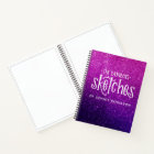 Elegant Glitter Sketchbook Purple Pink
