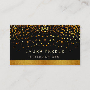 Elegant Glitter Subtle Gold Faux Background Business Card