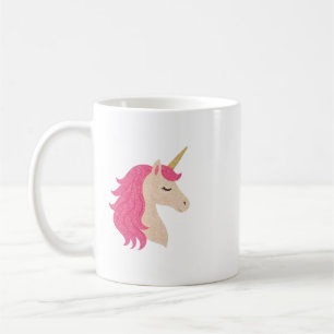 Elegant Glitter Unicorn with Sparkle Style Coffee Mug