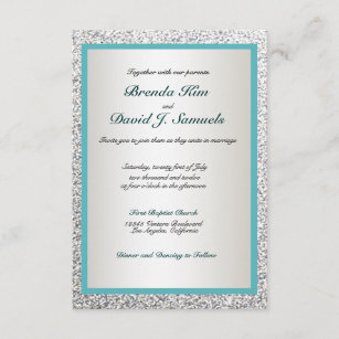 Elegant Glitter Wedding Invitation