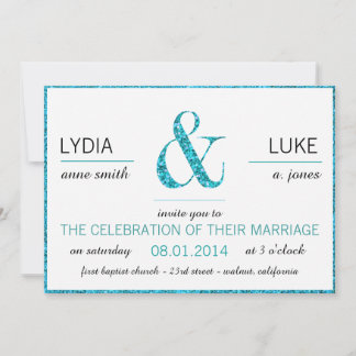 Elegant Glitter Wedding Invitation