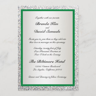 Elegant Glitter Wedding Invitation