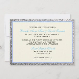 Elegant Glitter Wedding Invitation
