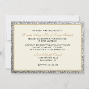 Elegant Glitter Wedding Invitation