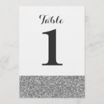 Elegant Glitter Wedding Table Number Cards<br><div class="desc">For specific details,  such as colours,  textures,  and text,  could always be requested through contacting me at simplyinvitezazzle@gmail.com. Your business is always appreciated,  and I look forward to working with you. :)</div>