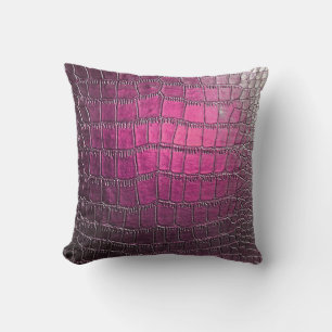 Elegant, glossy, embossed skin leather texture in  cushion