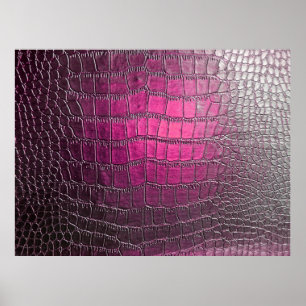 Elegant, glossy, embossed skin leather texture in  poster
