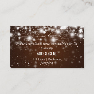 Elegant Glowing Stars Purple Wedding Insert