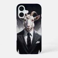 Elegant goat gentleman in formal portrait scene