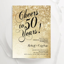 Elegant Gold 50th Anniversary