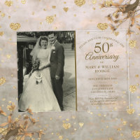Elegant Gold 50th Anniversary Wedding Photo