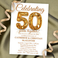 Elegant Gold 50th Wedding Anniversary Celebration