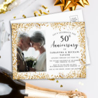 Elegant Gold 50th Wedding Anniversary