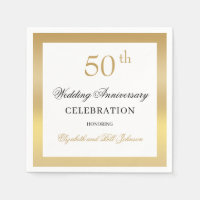 Elegant Gold 50th Wedding Anniversary