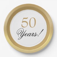 Elegant Gold 50th Wedding Anniversary